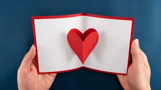 Easy Valentine's Card - 3D Heart Pop up Card - Pop Up Card Tutorial -Paper Crafts