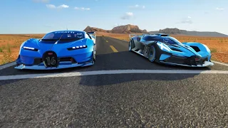 Bugatti Bolide vs Bugatti Vision GT at Monument Valley
