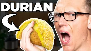 Durian Choco Taco Taste Test | FOOD FEARS