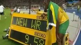 Usain Bolt 100m  9,58 HD HQ (Svensk kommentator)
