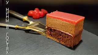 Муссовый Торт малина шоколад | Муссовый Торт | Муссовые пирожные | Нарезные пирожные