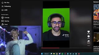 xQc actually dies laughing at this Vikkstar TikTok