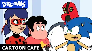 Every Cartoon Cafe Episode  |Ep. 1-9 +Bonus Short | Big Animated Crossover Parody | Dtoons