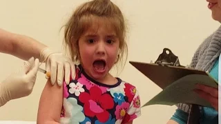Little Girl Screams During Her Flu Shot.
