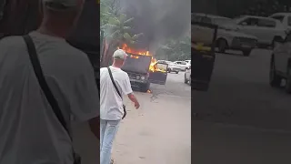 пожар авто на поселке Котовского