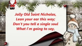 JOLLY OLD SAINT NICHOLAS St. Nickolas Words lyrics text CHRISTMAS sing along song