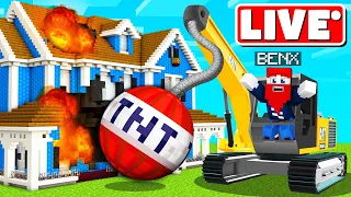 ICH ZERSTÖRE MEIN LUXUS HAUS | Minecraft Freunde Livestream