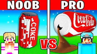 NOOB vs PRO: COCA COLA House Build Challenge in Minecraft