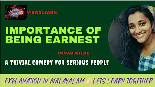 Importance of being earnest / HSA / MA / BA / view2learn