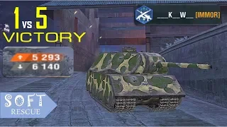 VK 168.01(p): 5200 Damage , 7 Frags (1vs5) - WOT BLITZ -