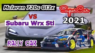 Travis Pastrana Vs Rob Bell 2021 Subaru WRX STi Vs Mclaren 720s GT3s グッドウッドフェスティバルオブスピード2021