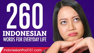 260 Indonesian Words for Everyday Life - Basic Vocabulary #13
