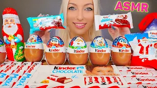 ASMR EATING CHOCOLATE KINDER PARTY, CAKE, CHRISTMAS SWEETS, CANDY BARS초콜릿 디저트 (DESSERT) MUKBANG먹방 4K