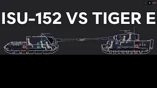 ISU-152 VS TIGER E | People Playground Tank Battles