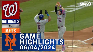 Mets vs Nationals (6/04/2024) | NY Mets Highlights | SNY