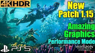 Horizon Forbidden West Update 1.15 Patch PS5 Performance Mode Underwater Gameplay 4K 60FPS HDR | HFW