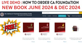 How to Order CA Foundation New course Book | How to Order CA Foundation June & Dec 2024 New books
