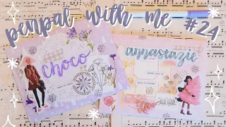 penpal with me | pink & lilac winter themes