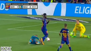 Cristiano Ronaldo RED CARD Sent Off Dive - Barcelona VS Real Madrid 1-2 Spanish Super Cup 13/08/201