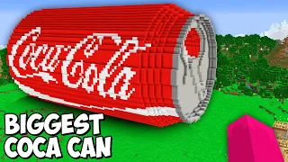 I found THE BIGGEST COLA BOTTLE! What is INSIDE THE LONGEST COLA CAN in Minecraft?