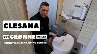 Clesana toilet - slut med at tømme toilettanken.