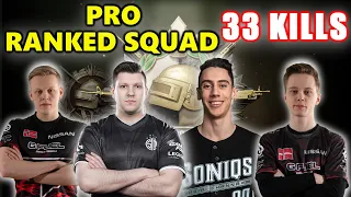 PUBG RANKED - TSM Fexx, TGLTN, FaZe Aitzy & Gustav - PRO RANKED SQUAD - 33 KILLS