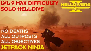 Helldivers 2 // Jetpack Stealth - Lvl 9 Automaton Solo Helldive - All Clear, No Deaths