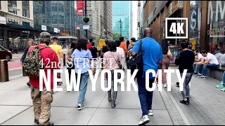 [4K]🇺🇸NYC Walk🗽Walking 42nd Street from East to West. Manhattan, NYC June 2023