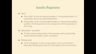 Insulin Regimens - CRASH! Medical Review Series