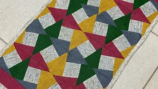 Beautiful  #tapetederetalhos in #patchwork super easy to do, and well colored. #diy