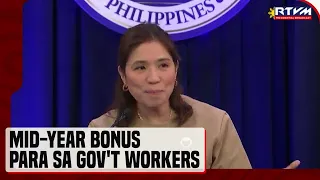 Mid-year bonus para sa gov't workers, matatanggap simula May 15