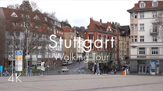 Stuttgart South of City Center | Walking Tour | 4K