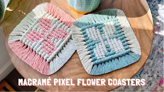 DIY | Macrame flower coaster tutorial | posavasos en macrame | 마크라메 코스터