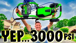 Most POWERFUL Electric Pressure Washer...Greenworks PRO 3000psi!!! 💦