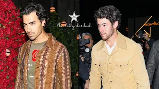 Joe Jonas & Nick Jonas Step Out For Steak Dinner In Los Angeles