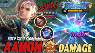 23 Kills!! One Shot Damage Build Aamon Top 1 Global Combo!! - Build Aamon | MLBB