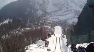 Planica 2013, Jurij Tepeš - 223 m with 2 helmet cameras