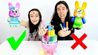 DESAFIO COLORINDO COM 3 CORES em 3D !!! ★ Brincando com a Mamãe (3 MARKER CHALLENGE ESPECIAL PÁSCOA)