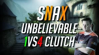 Snax vs Navi - UNBELIEVABLE 1vs4 CLUTCH- ESL One New York 2016