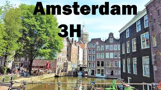 AMSTERDAM 🇳🇱 4K walk 🇳🇱 Netherlands 🇳🇱 - 4K UltraHD 60FPS - 3H free tour.