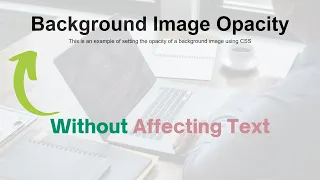 How to Change Background Image Opacity with HTML & CSS | Opacity in CSS