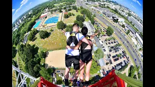 LEDWO PRZEŻYLI SKOK NA BUNGEE !!! Przerażający skok z 90 metrów w Warszawie
