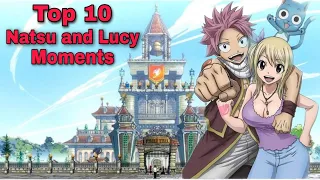 Top 10 Natsu and Lucy Moments | Fairy Tail