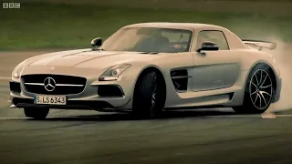 Petrol vs Electric: Mercedes SLS AMG Battle | Top Gear Series 20