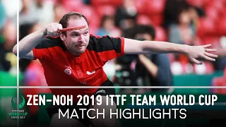 Paul Drinkhall vs Daniel Habesohn | ZEN-NOH 2019 Team World Cup Highlights (Group)