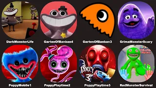 Poppy Playtime 3,Garten of Banban 4,Grimace Shake,Garten of Banban 3,Dark Monster Life Challenge 5