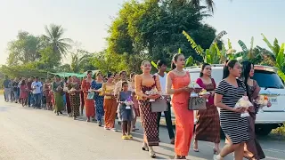 Relative Khmer traditional wedding at Palang village
