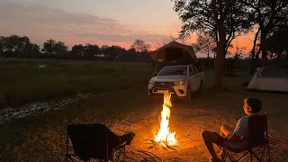 Watching lion hunt buffalo on foot. Close encounter with 2 members of the big 5