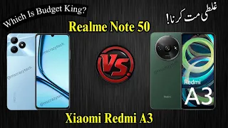 Realme Note 50 vs Xiaomi Redmi A3 Comparison | Which Is Budget King? | MS Crazy Tech