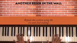 Another Brick in the Wall Pink Floyd Piano Tutorial SLOW